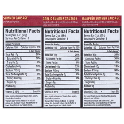 Bridgford Summer Sausage 3 Pack - 48 OZ - Image 3