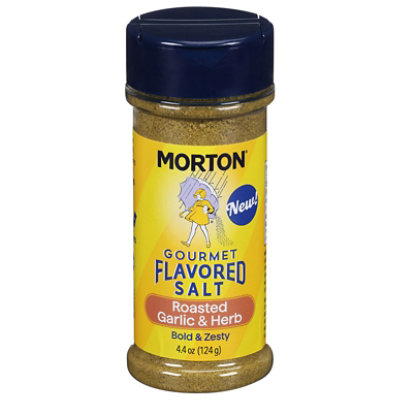 Morton Gourmet Flavored Bold & Zesty Roasted Garlic & Herb Salt - 4.4 Oz - Image 1