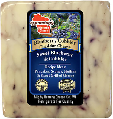 Hennings Blueberry Cobbler Cheddar Cheese - LB - Image 1