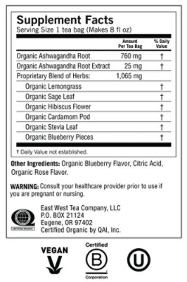 Yogi Blueberry Sage Stress Relief Tea Bags - 16 Count - Image 2