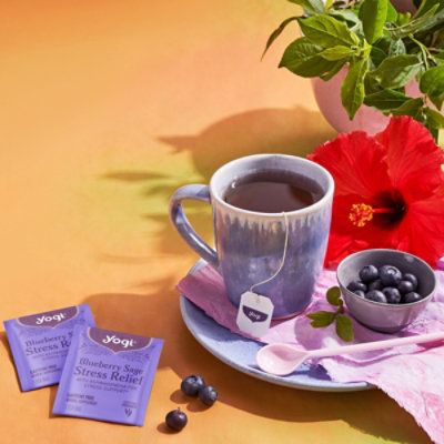 Yogi Blueberry Sage Stress Relief Tea Bags - 16 Count - Image 3