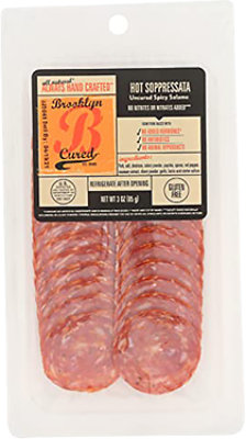 Brooklyn Cured Hot Soppressata Salami 3oz Sliced - 3.00 OZ - Image 1