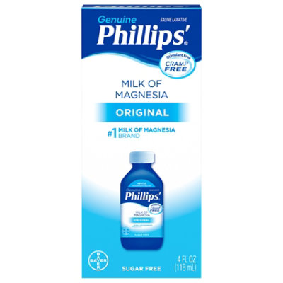 Phillips Milk of Magnesia Sugar Free Original Saline Laxative - 4 Fl. Oz. - Image 3