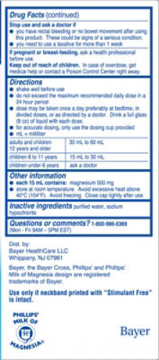 Phillips Milk of Magnesia Sugar Free Original Saline Laxative - 4 Fl. Oz. - Image 5