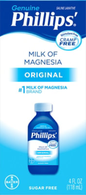 Phillips Milk of Magnesia Sugar Free Original Saline Laxative - 4 Fl. Oz. - Image 2