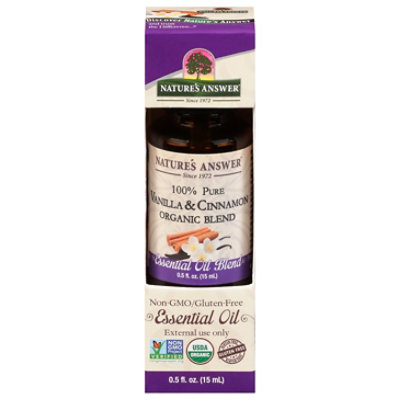 Natures Answer Essential Oil Vanilla Cinnamon Blend Organic - 0.5 OZ - Image 1