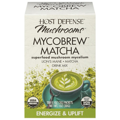 Host Defense Mycobrew Matcha 10pk - 1 OZ - Image 1