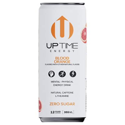 UPTIME Energy Blood Orange Sugar Free Energy Drink - 12 Fl. Oz. - Image 1