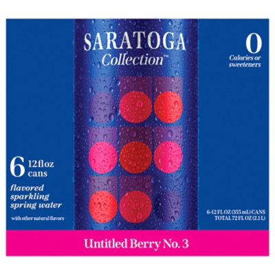 Saratoga Spring Sparkling Water Berry - 72 OZ - Image 2