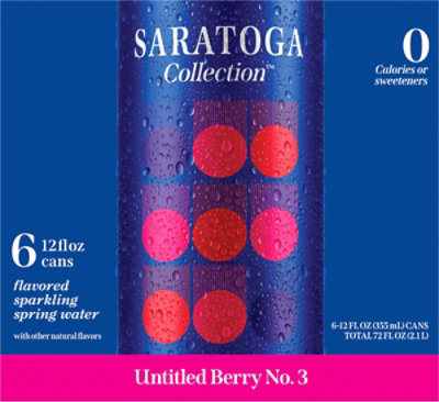 Saratoga Spring Sparkling Water Berry - 72 OZ - Image 5