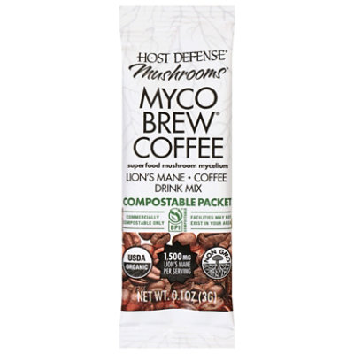 Host Defense Mycobrew Instant Coffee Drink Mix Single - 0.01 OZ - Image 1