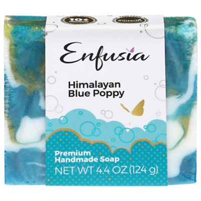 Enfusia Himalayan Blue Poppy Handmade Soap - 4.4 OZ - Image 2