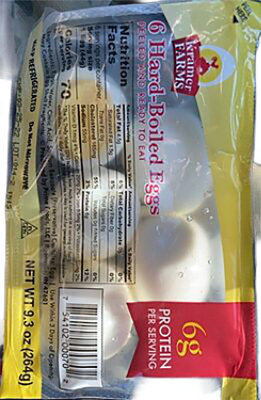 Kramer Farms Hard Boil Eggs 6ct - 9.30 OZ - Image 1