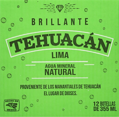 Tehuacan Brillante Lime Flavor Sparkling Natural Mineral Water - 12-12 Fl. Oz. - Image 5