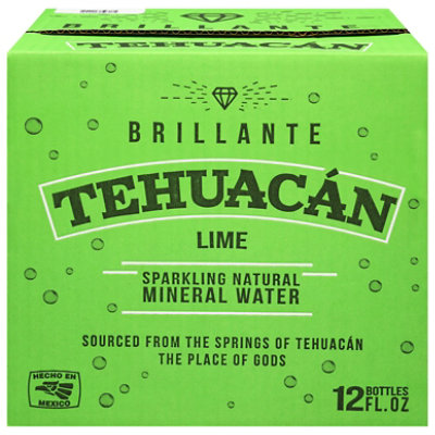 Tehuacan Brillante Lime Flavor Sparkling Natural Mineral Water - 12-12 Fl. Oz. - Image 1