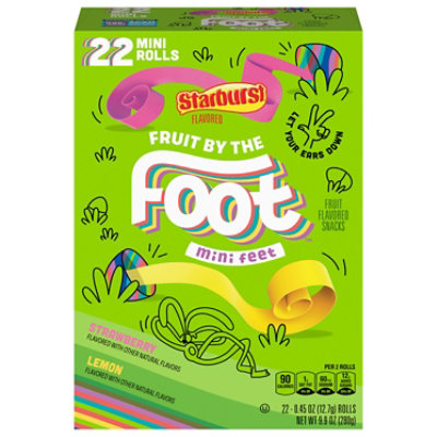 Starburst Fruit By The Foot Mini Feet Fruit Flavored Snacks - 22-0.45 Oz