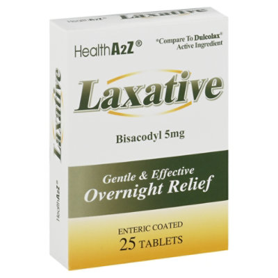 HeathA2Z Laxative Overnight Relief Tablets - 25 Count - Image 1