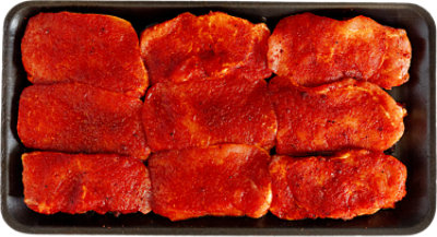 Pork Top Loin Chop Seasoned Boneless Valu Pack - LB - Image 1