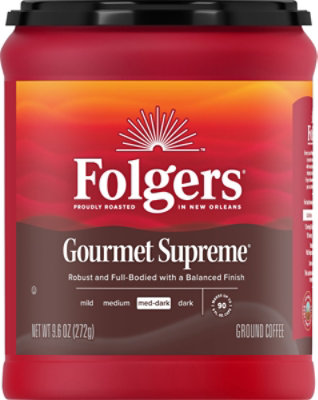 Folgers Gourmet Supreme Ground Coffee Canisters - 9.6 Oz - Image 4