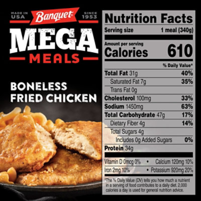 Banquet Mega Meals Boneless Fried Chicken - 12 Oz - Image 2