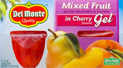 Del Monte Mixed Fruit In Cherry Flavored Gel - 4 Count - Image 2