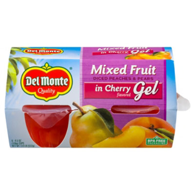 Del Monte Mixed Fruit In Cherry Flavored Gel - 4 Count - Image 1
