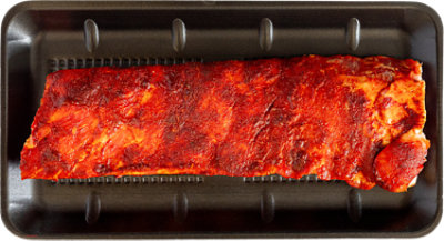Pork Sparerib Split Seasoned Previosuly Frozen - LB - Image 1