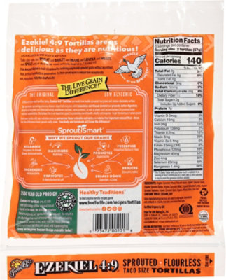 Food For Life Ezekiel 4:9 Sprouted Whole Grain Tortillas - 12 Oz - Image 5