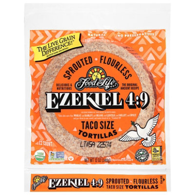 Food For Life Ezekiel 4:9 Sprouted Whole Grain Tortillas - 12 Oz - Image 1