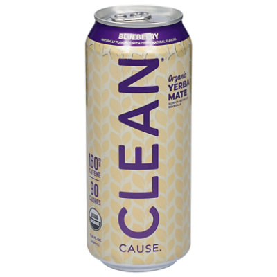 Clean Cause Blueberry Organic Yerba Mate Non-Carbonated Beverage - 15.5 Oz - Image 2