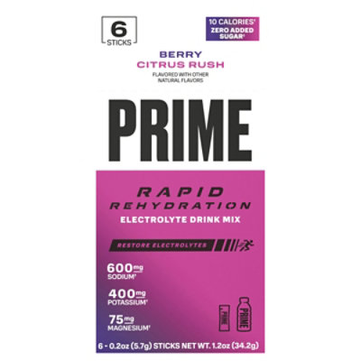 Prime Rapid Rehydration Berry Citrus Rush - 6 CT - Image 1
