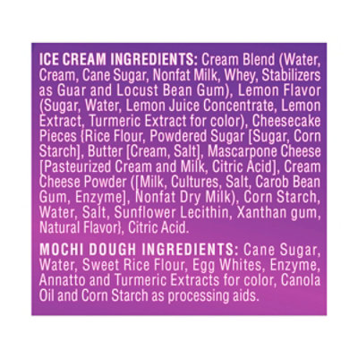 My Mochi Lemon Cheesecake Flavored Ice Cream In Sweet Rice Dough - 6 Count - Image 4