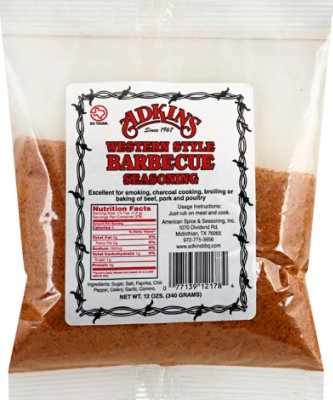 Adkins Western Style Barbecue Seasoning - 12 Oz - Image 2