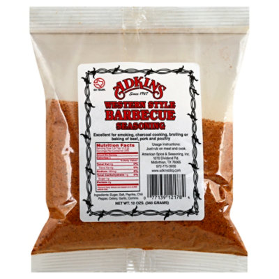 Adkins Western Style Barbecue Seasoning - 12 Oz - Image 1