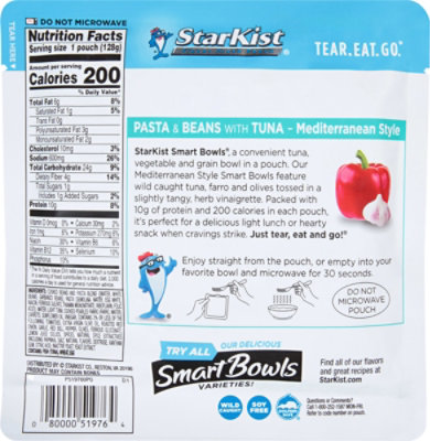StarKist Smart Bowls Mediterranean Style Tuna With Pasta & Beans - 4.5 Oz - Image 5