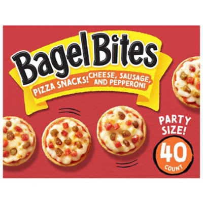 Bagel Bites Cheese Sausage and Pepperoni Mini Bagels - 31.1 Oz - Image 1