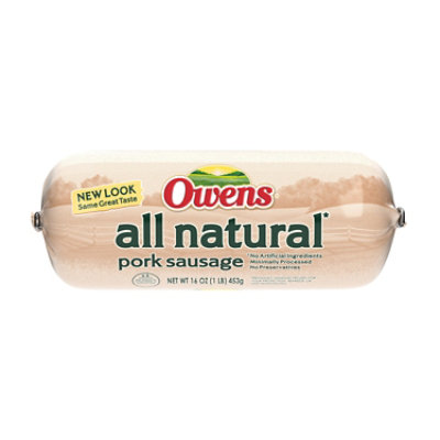 Owens All Natural Pork Sausage - 16 Oz - Image 1