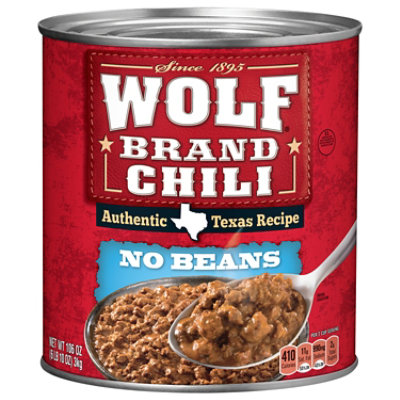 Wolf Brand Plain Chili - 106 Oz - Image 1
