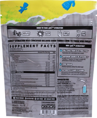 Ghost Sour Patch Kids Blue Raspberry  Hydration Electrolyte Supplement Stick - 12 Count - Image 6