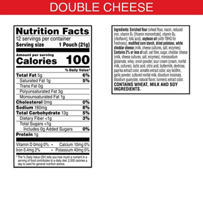 Cheez-It Double Cheese Cheese Cracker Chips - 12 Count - Image 5