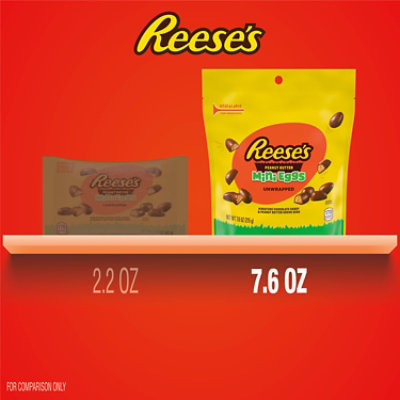 Reese's Unwrapped Chocolate Peanut Butter Creme Mini Eggs Easter Candy Resealable - 7.6 Oz - Image 5