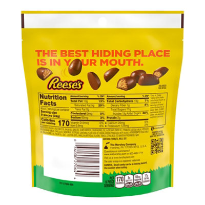 Reese's Unwrapped Chocolate Peanut Butter Creme Mini Eggs Easter Candy Resealable - 7.6 Oz - Image 2