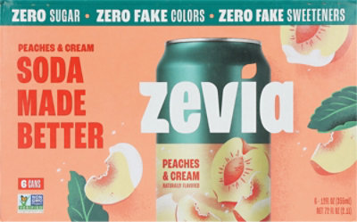 Zevia Peachs & Cream 6-12fz - 6-12 FZ - Image 6