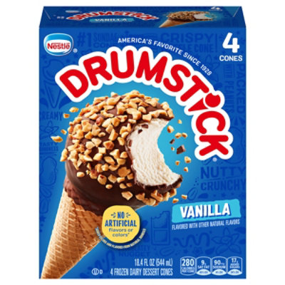 Drumstick Vanilla Sundae Ice Cream Cones, 4 Count, 18.4 Fz - 18.4 FZ - Image 2