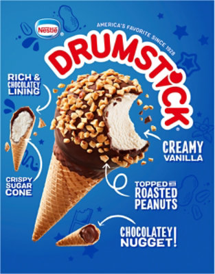 Drumstick Vanilla Sundae Ice Cream Cones, 4 Count, 18.4 Fz - 18.4 FZ - Image 5