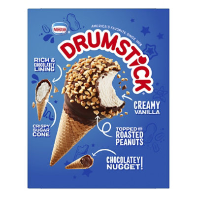 Drumstick Vanilla Sundae Ice Cream Cones, 4 Count, 18.4 Fz - 18.4 FZ - Image 2