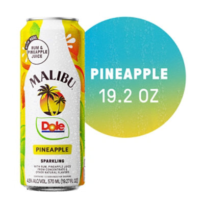 Malibu & Dole Sparklng Pineapple Can - 19.2 FZ - Image 1
