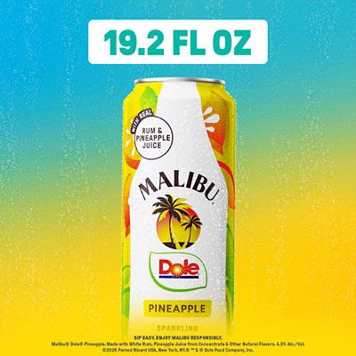 Malibu & Dole Sparklng Pineapple Can - 19.2 FZ - Image 2