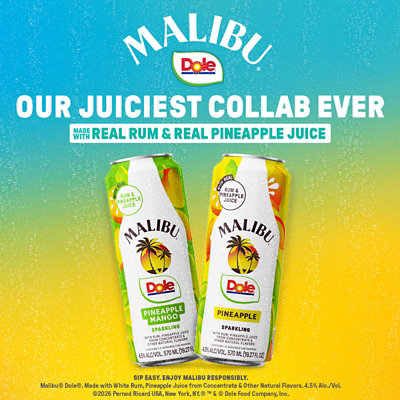Malibu & Dole Sparklng Pineapple Can - 19.2 FZ - Image 4