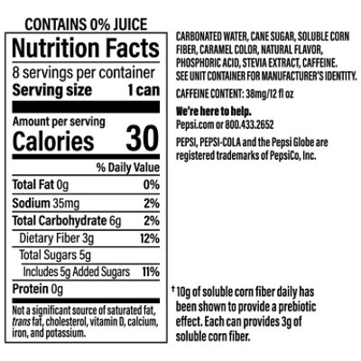 Pepsi Cherry Vanilla Prebiotic Soda - 8 - 12 Fl. Oz. - Image 3